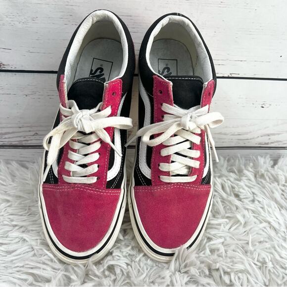 Vans Vintage Sport Black Hot Pink Low-Top Sk8 Sneakers Unisex 8.5 Men - 10 Women - Picture 5 of 13